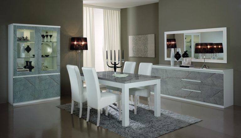 WOONKAMER SET ROMA ZWART - WIT