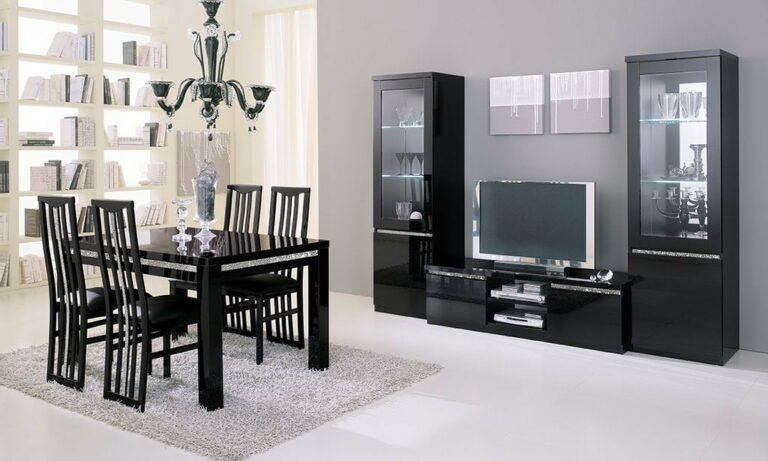 WOONKAMER SET ROMA WIT+CHROOM