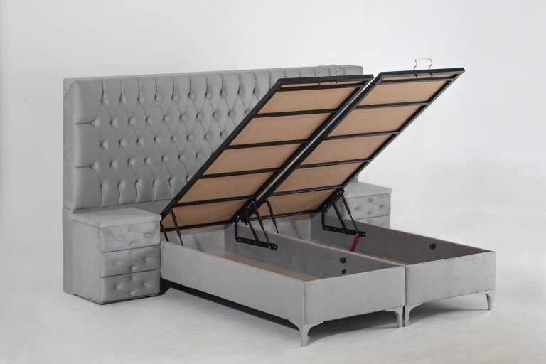 Nisa - Box spring bed - Box spring bed with storage space