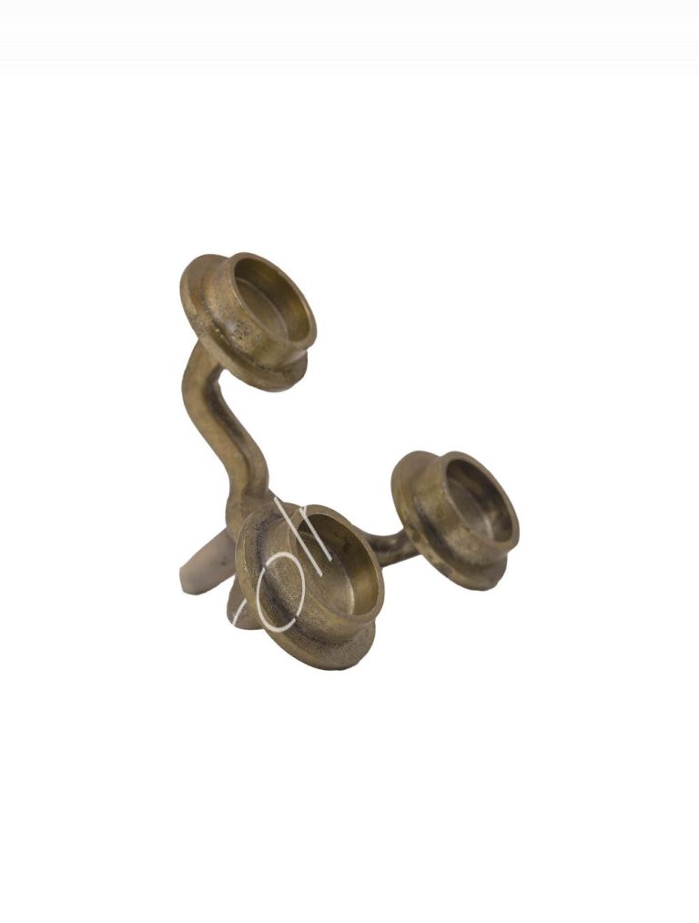 Bottle stopper candle 3 t-light ALU RAW/ANT.GOLD 19x19x12