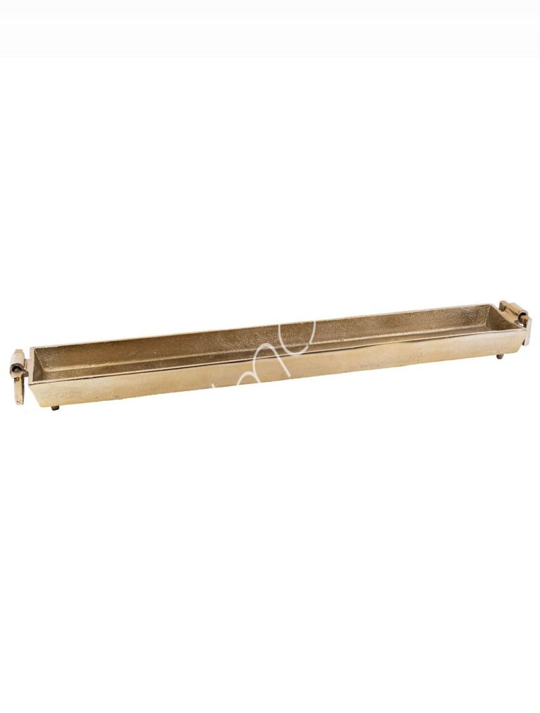 Tray rect. whandles ALU RAWBRONZE 125x14x8