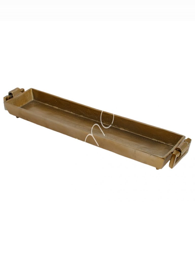 Tablett rechteckig. whandles ALU RAWBRONZE 65x15x8