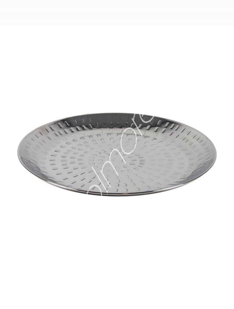 Plate round hammered STPOL 34x34x3