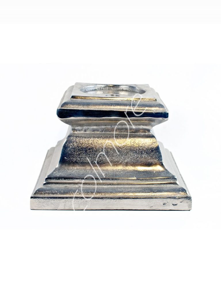 Candle holder ALU RAW/NI 24x24x17