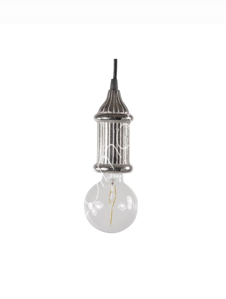 Ceiling lamp ribbed ALU RAW/NI 7x7x16