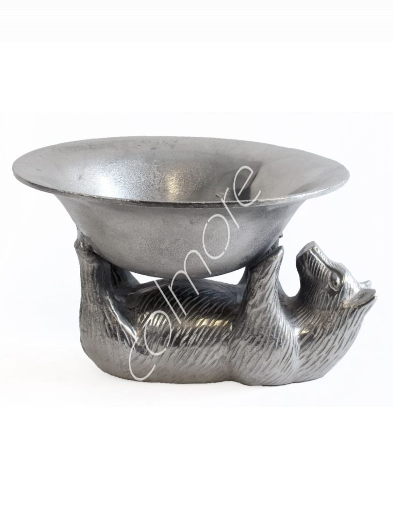 Bowl w/bear ALU RAW/NI 32x32x21