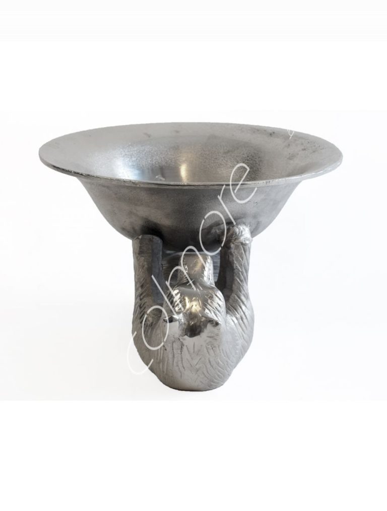 Bowl w/bear ALU RAW/NI 32x32x21