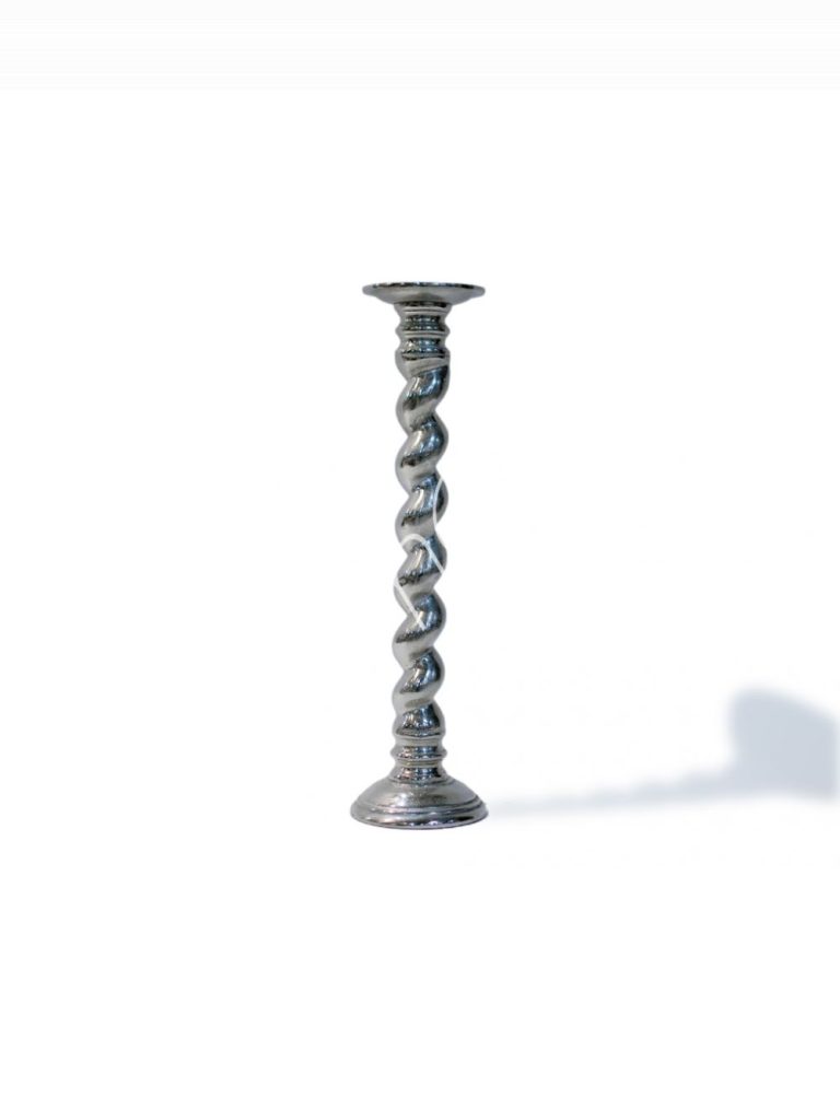 Candle holder ALU RAW/NI 14x14x53