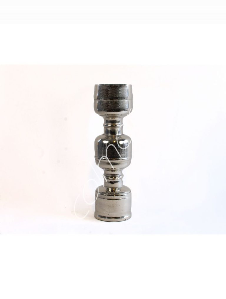 Candle holder ALU RAW/NI 13x13x50