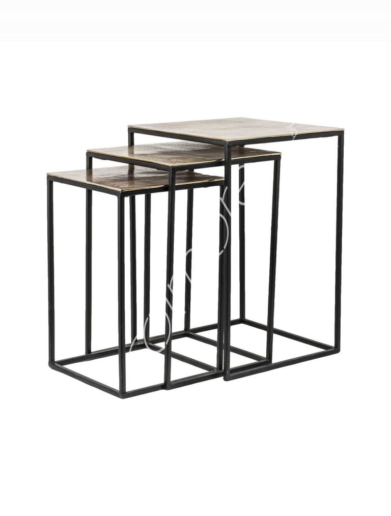 Side table ALU IR/BRONZE SET/3 40x40x61