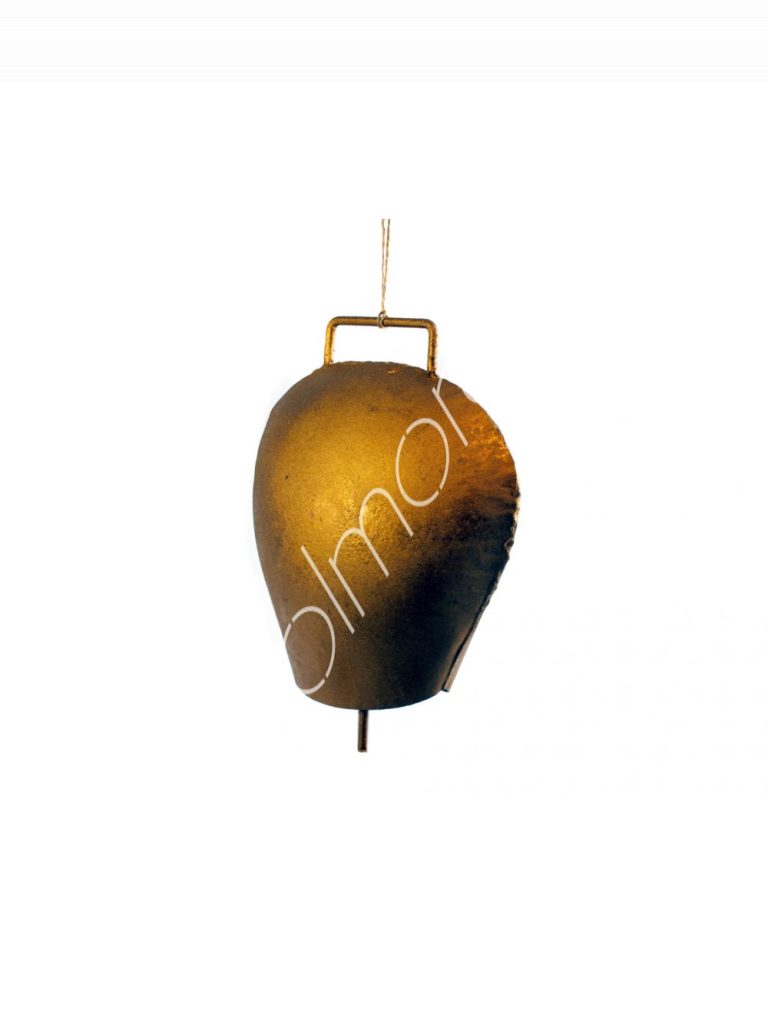 Decorative bell wjute IR rustic gold 15x10x18