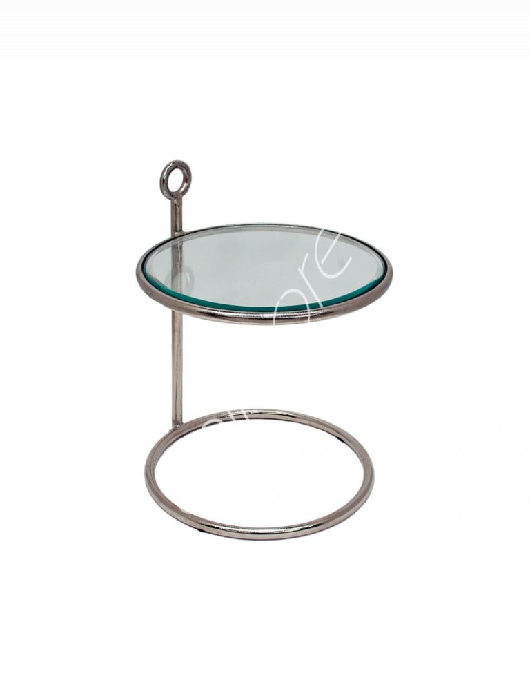 Side table wglass ALU RAWNI 48x46x69
