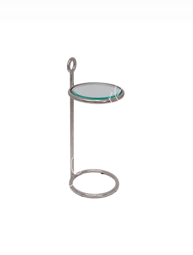 Side table wglass ALU RAWNI 32x31x78