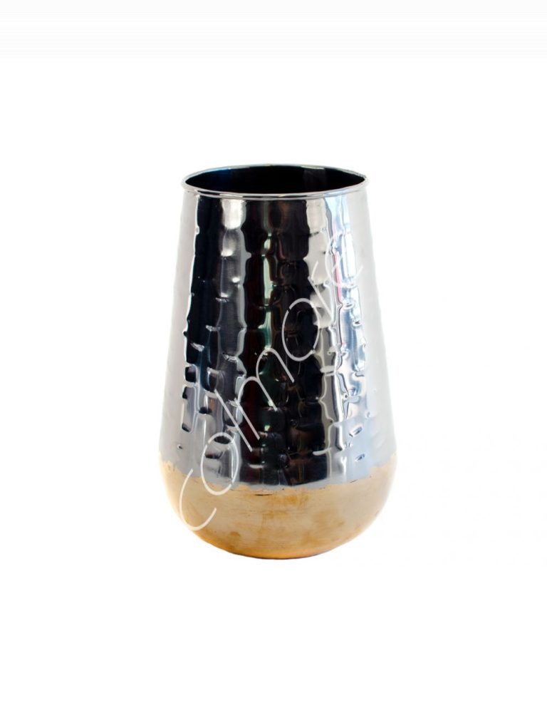Vase BR steel polish 26x26x40