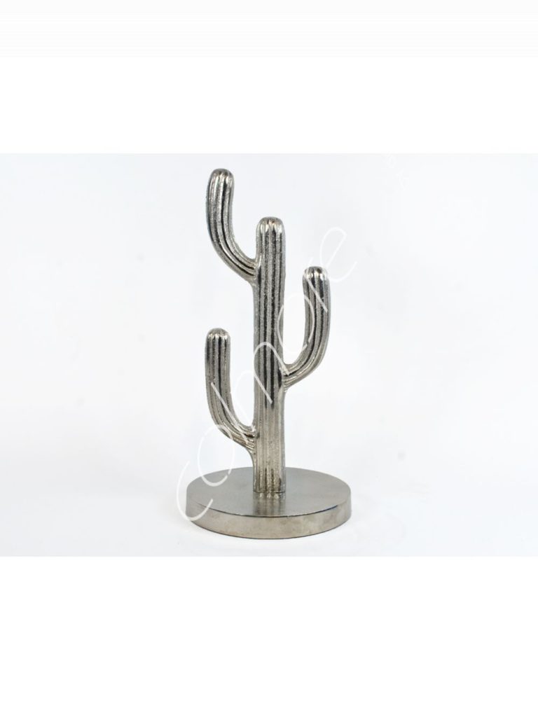 Decorative cactus w/base ALU RAW/NI 15x15x32
