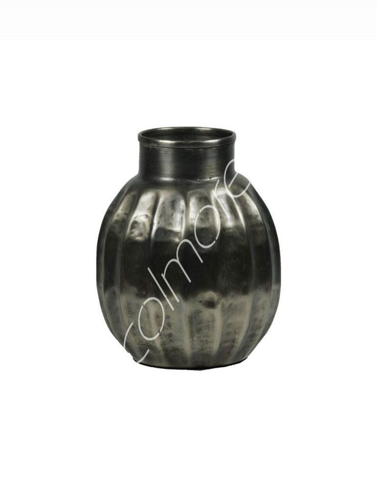 Vase ribbed ALUPEWTER 41x41x46