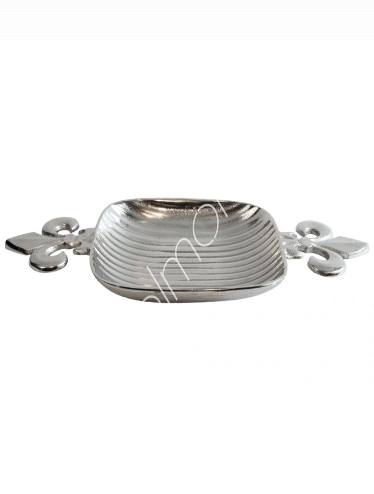 Plate w/lily handle ALU RAW/NI 52x29x6