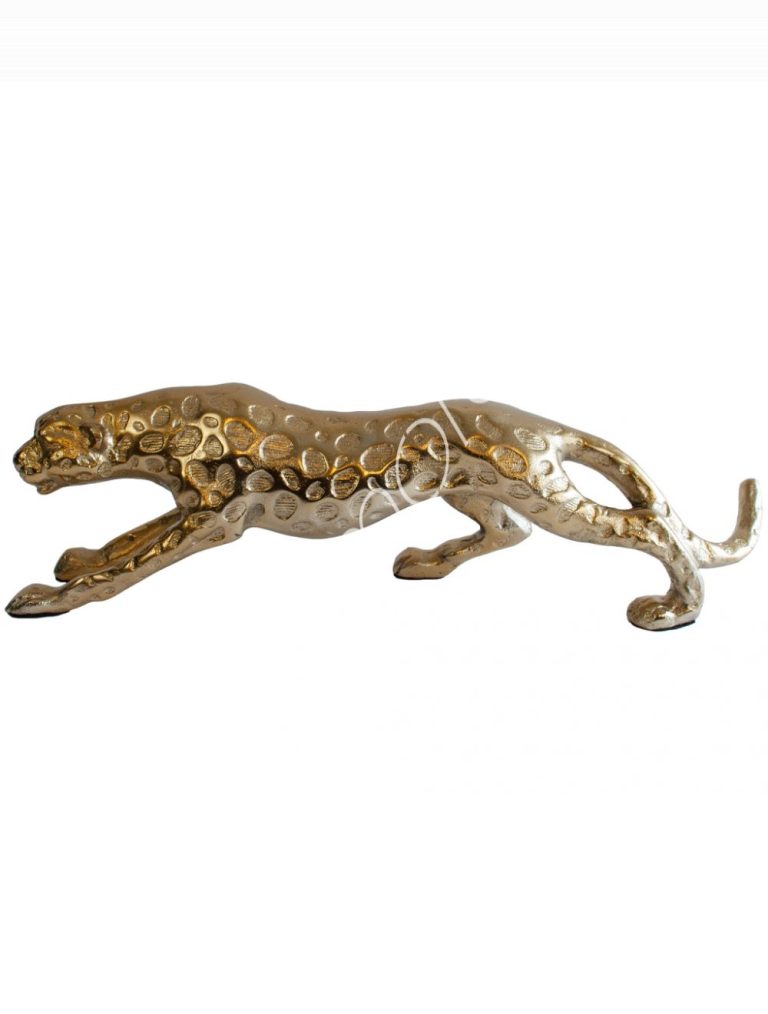 Decorative jaguar ALU RAW/BRONZE 14x9x48