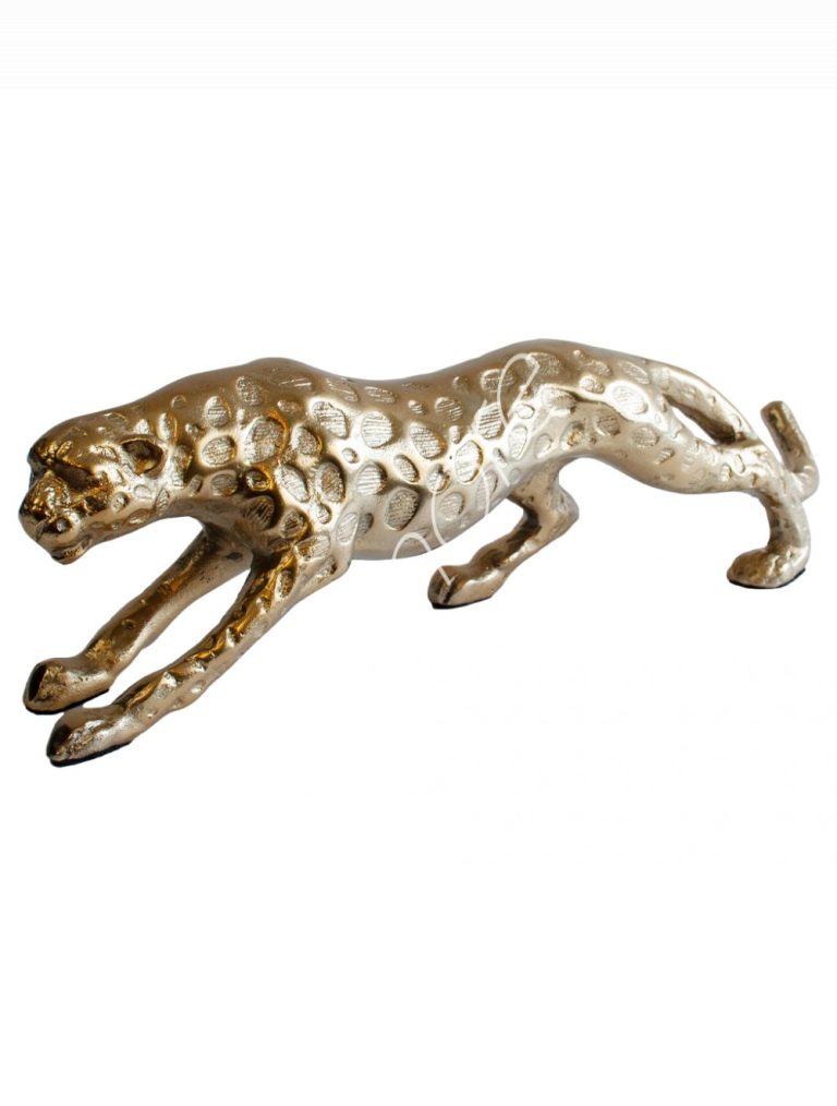 Decorative jaguar ALU RAW/BRONZE 14x9x48
