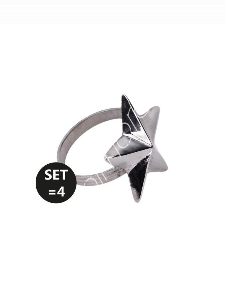 Napkin ring star BRNI SET4 5x5x5