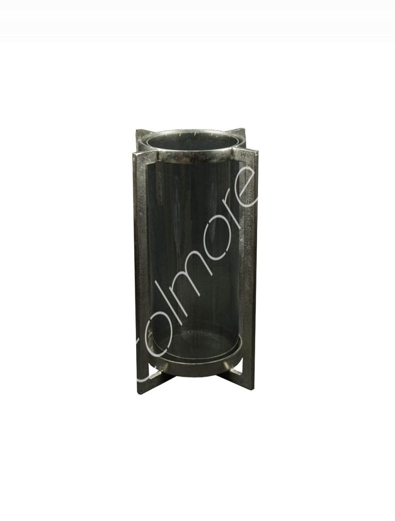 Lantern wblack glass ALU RAWNI 37x37x55