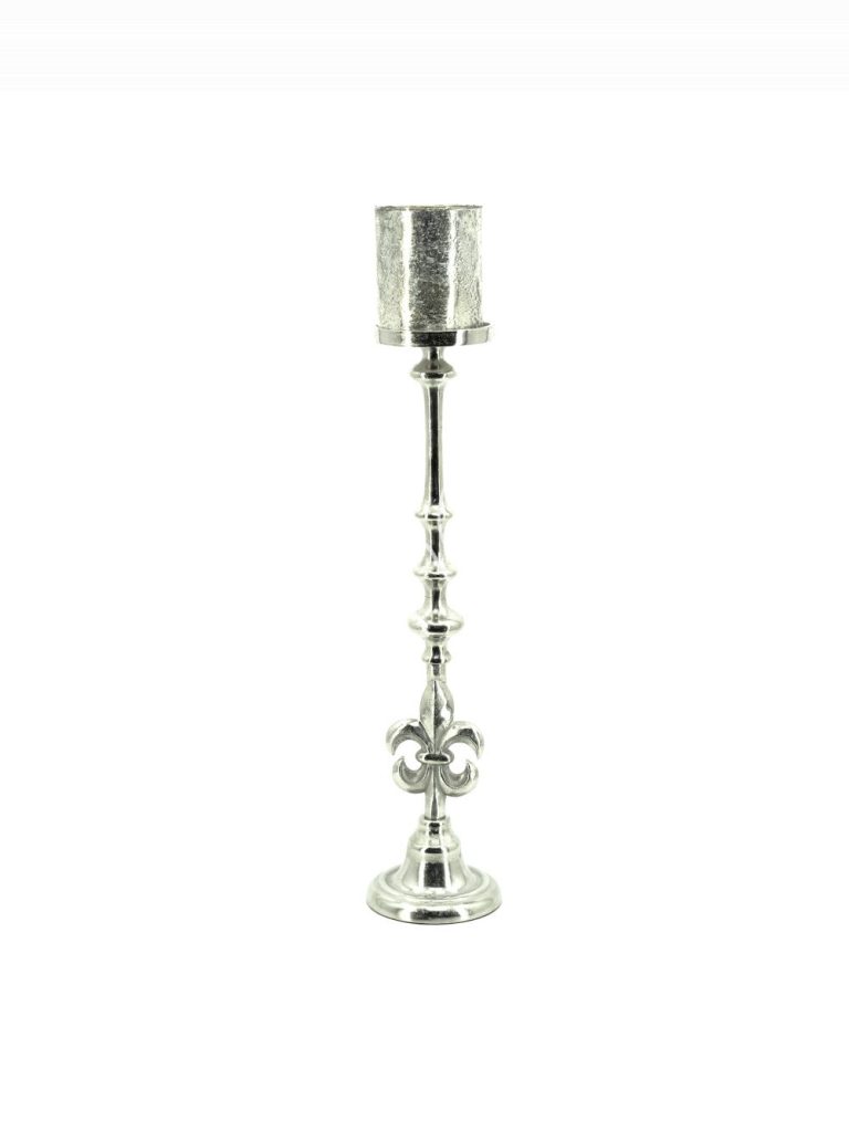 Candle holder lily wglass ALU RAWNI 11x11x71