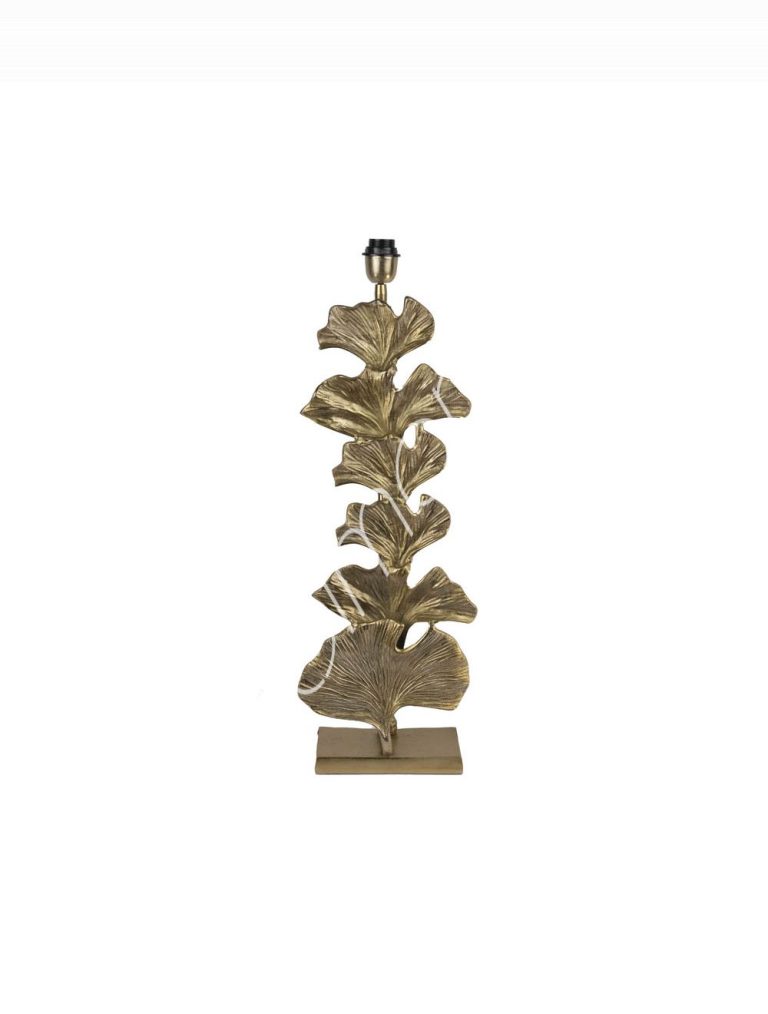 Table lamp w/leaf ALU RAW/BRONZE 26x13x78