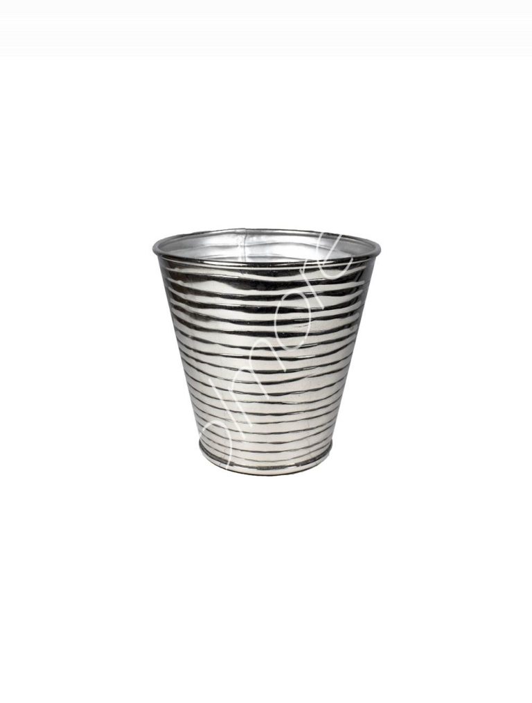 Vase ribbed ALUNI 15x15x16