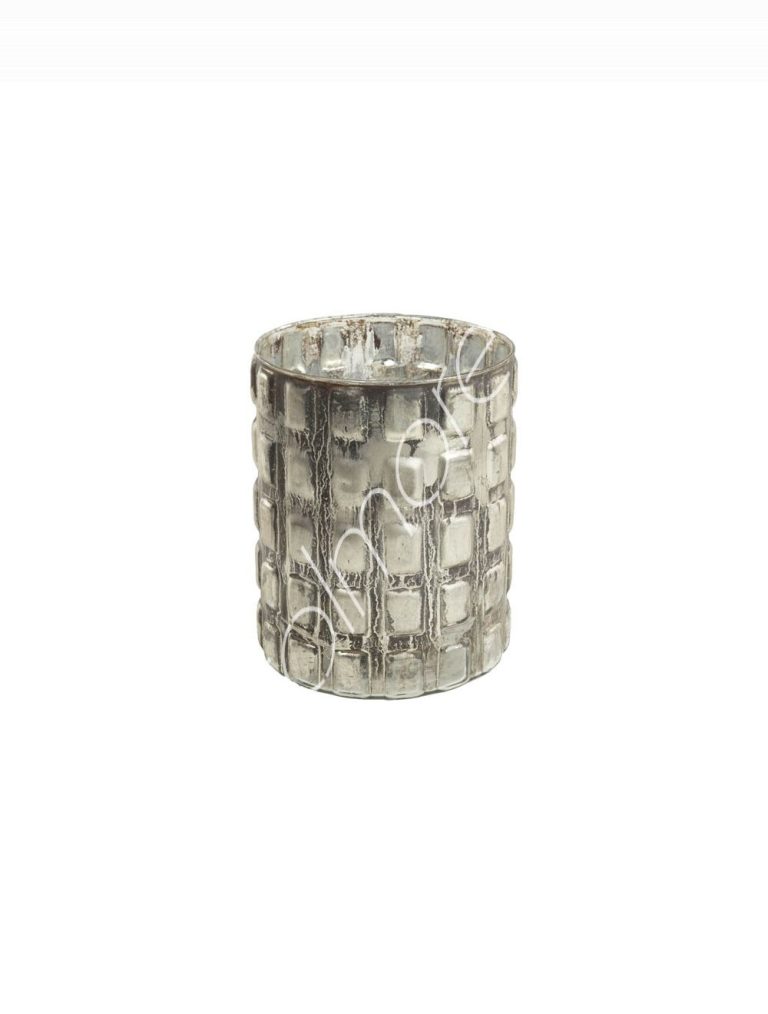 Votive silver glass 14x14x14