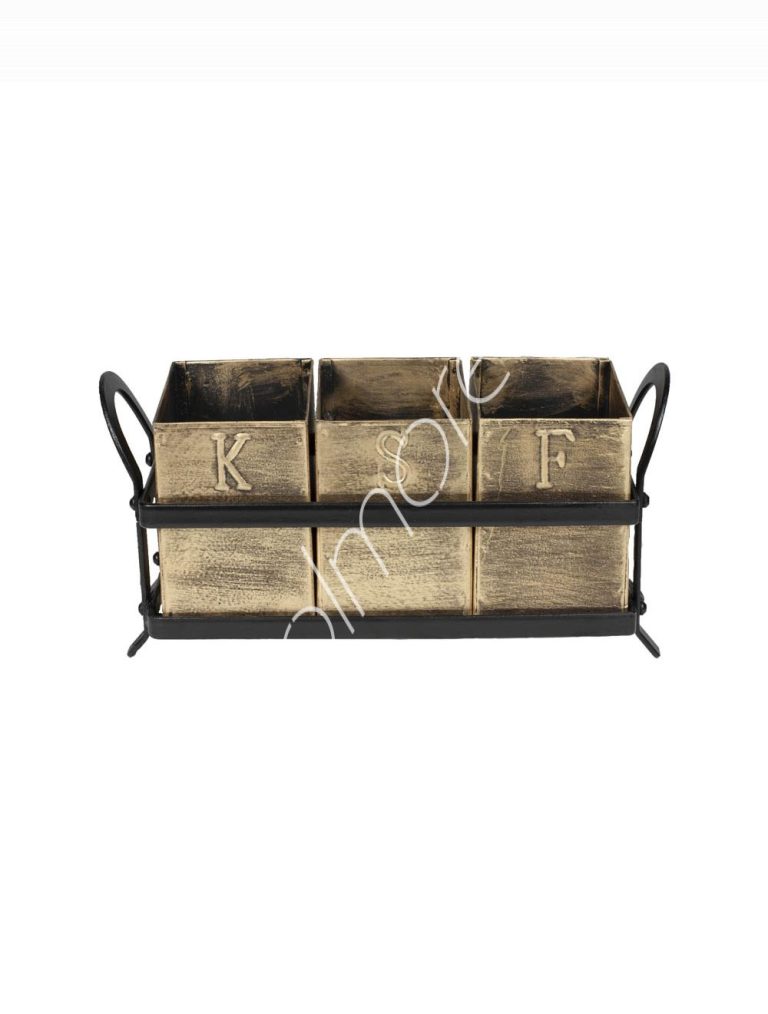 Cutlery stand black IR 31x12x15