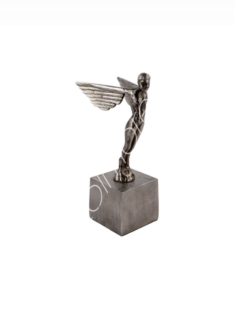 Decorative angel ALU RAWPEWTER 27x32x54