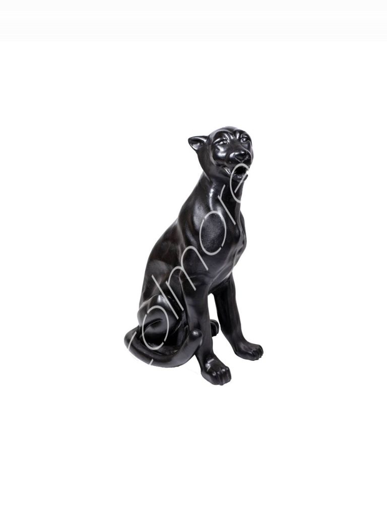 Decorative cat ALUM.BLACK 51x40x88