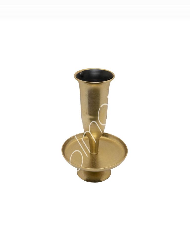 Vase w/tray ALU/BRONZE 40x40x62