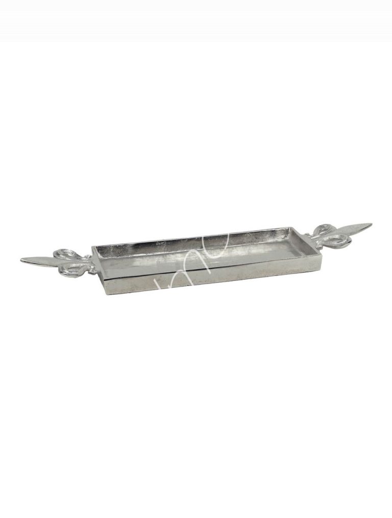 Plate rect. w/lily handle ALU RAW/NI 66x15x5