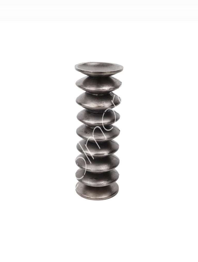 Candle holder ALU RAW/NI 10x10x29