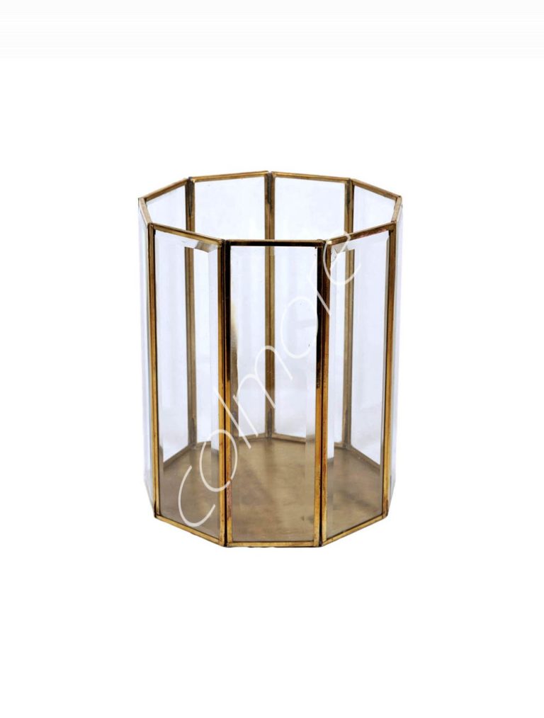 Votive wglass ALUGOLD 17x17x25