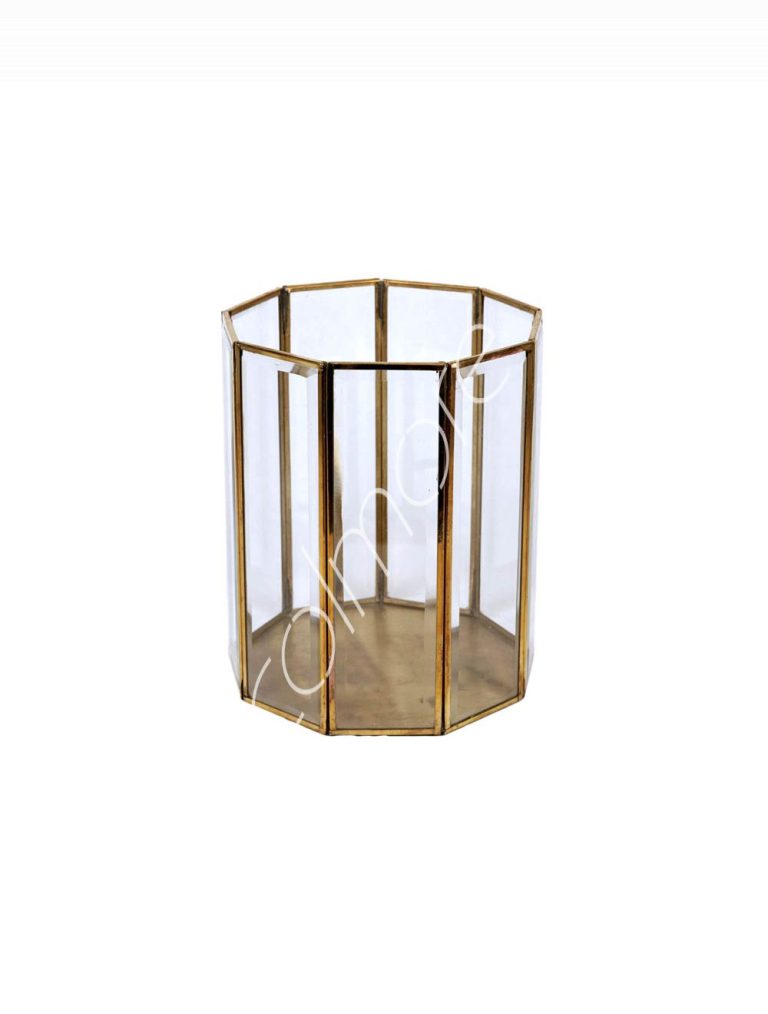 Votive wglass ALUGOLD 17x17x20