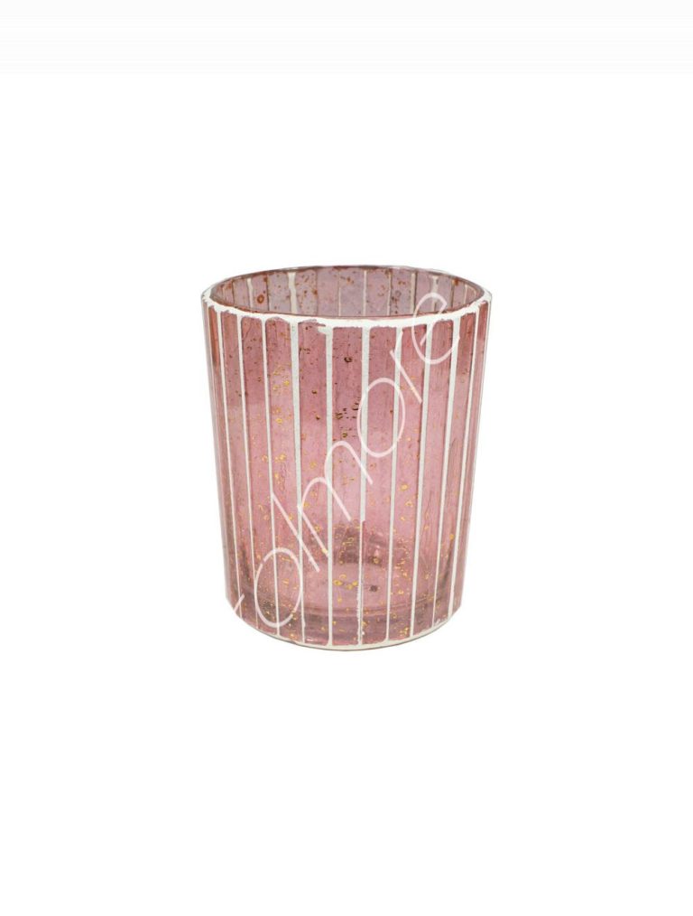 Votive SET4 glass mosaic 7x7x8