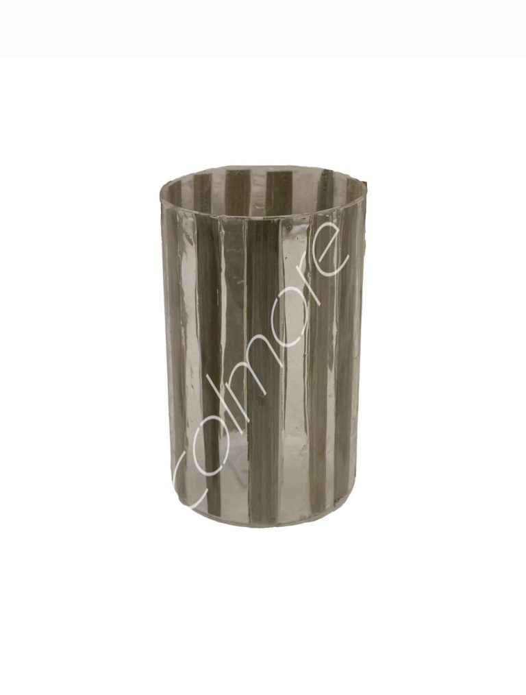 Votive wleaves glass 13x13x20