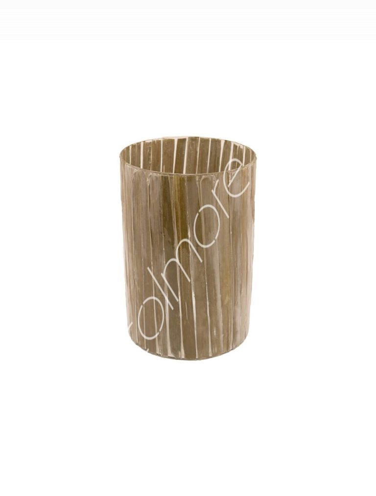 Votive wleaves glass 20x20x30