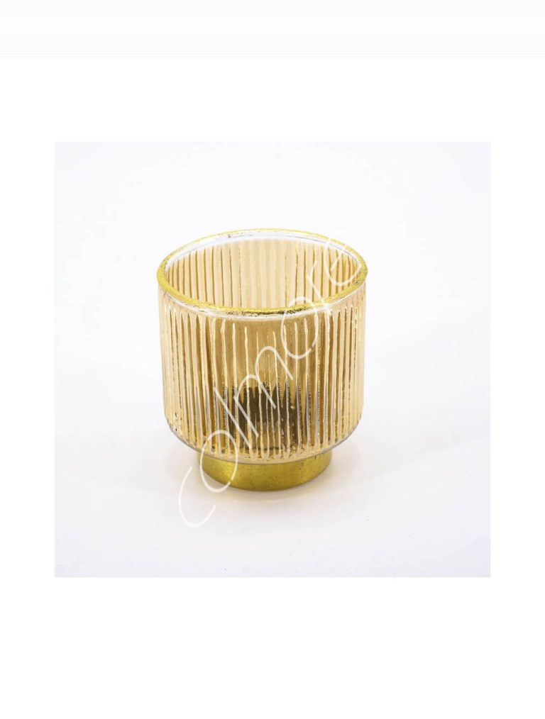 Votive gold luster glass BR SET/4 8x8x9
