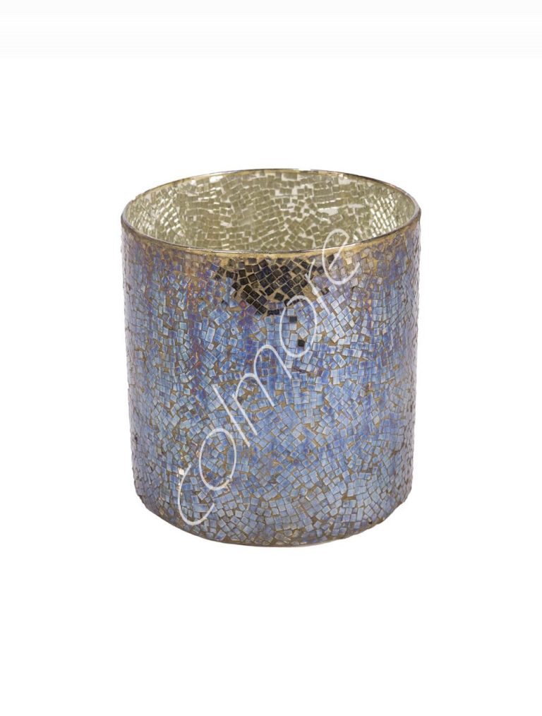 Votive mosaic glass 15x15x15