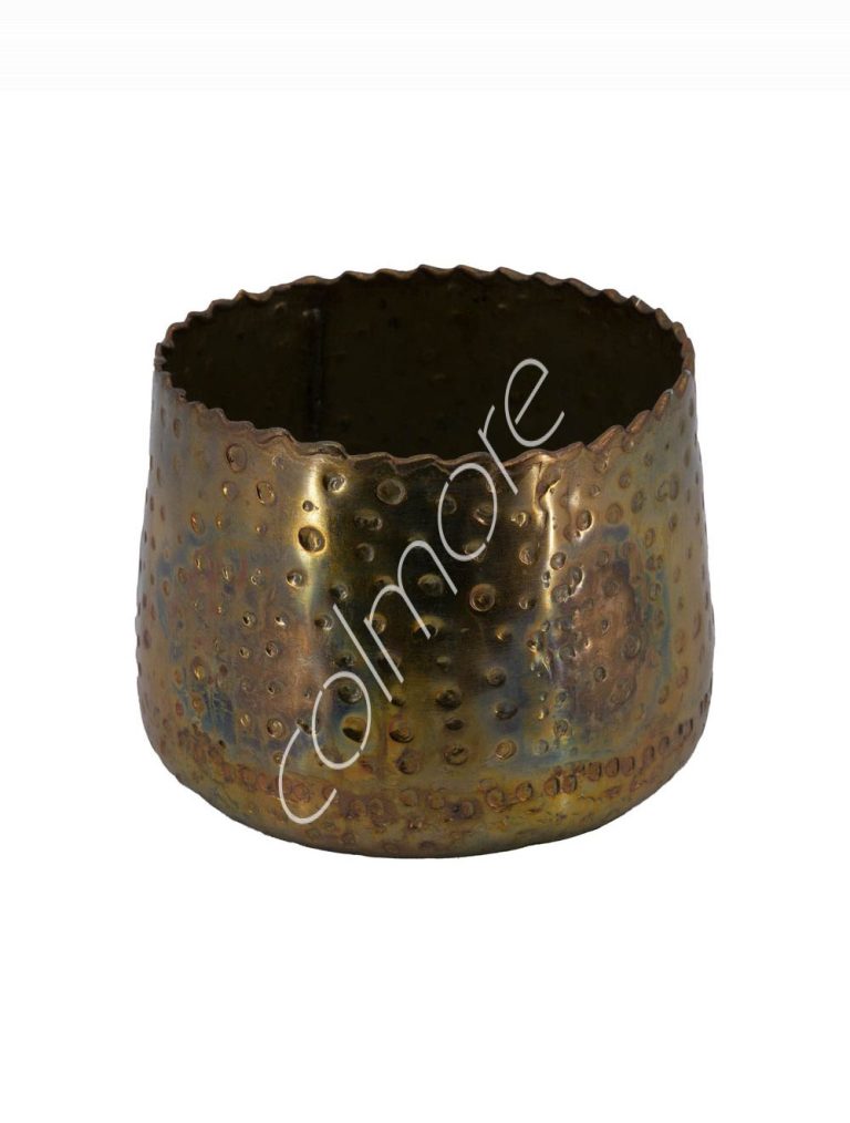 Vase ALU RAW/PETROL 25x25x19
