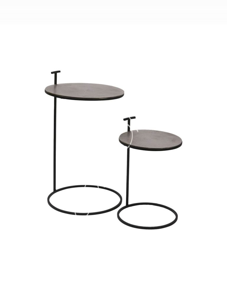 Side table SET/2 ALU RAW/NI 43x42x69