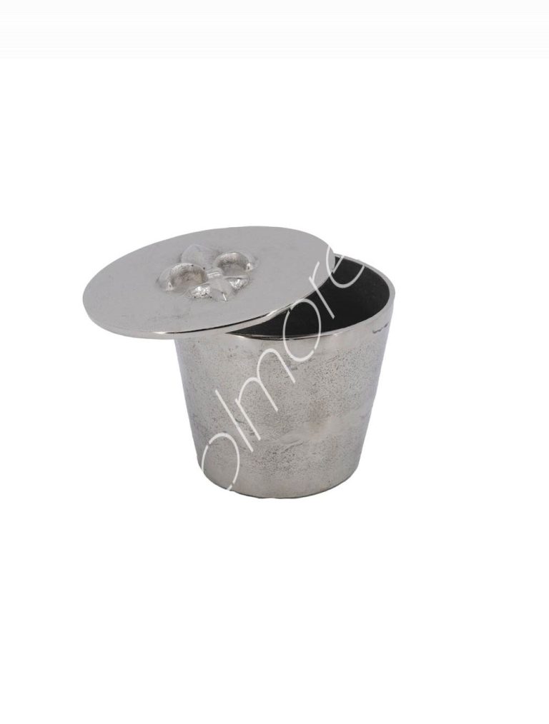 Box w/lily round ALU RAW/NI 16x16x15