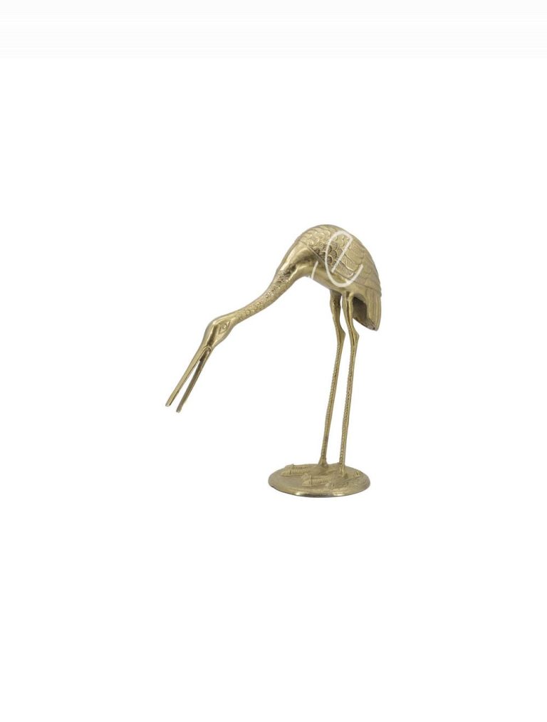 Decorative flamingo ALU RAW/BRONZE 52x20x62