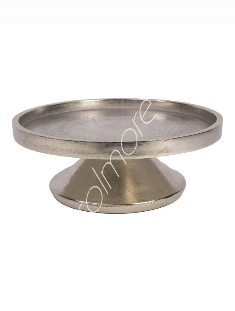 Plate on stand ALU RAW/NI 30x30x11