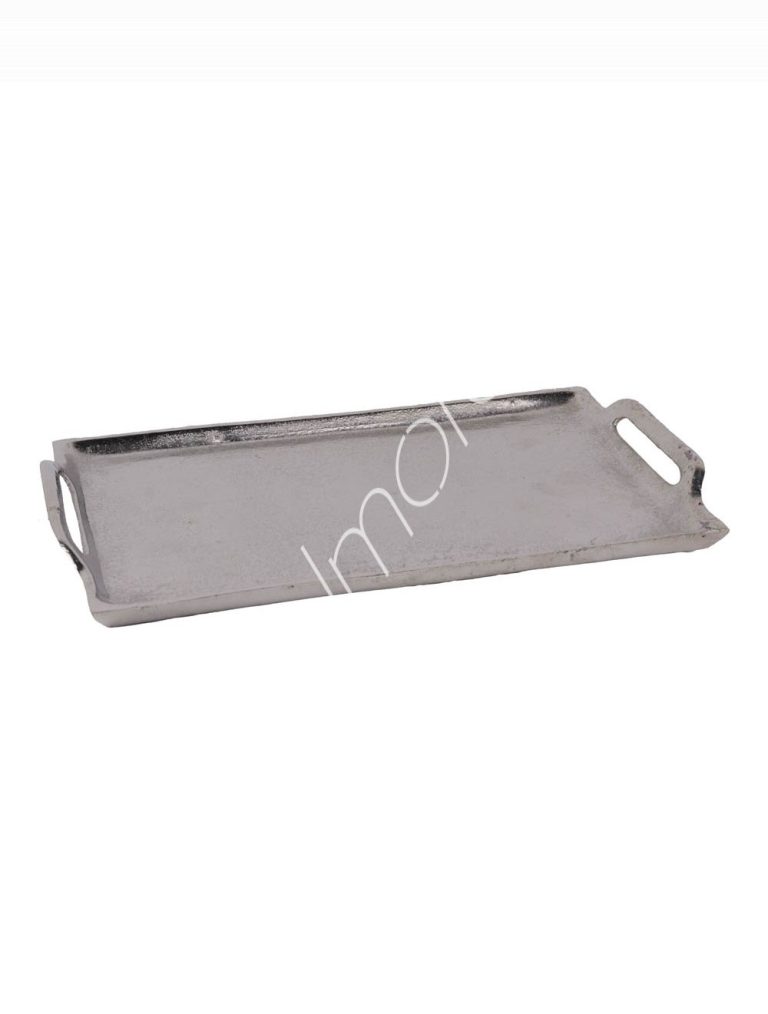 Plate w/handle ALU RAW/NI 36x22x3