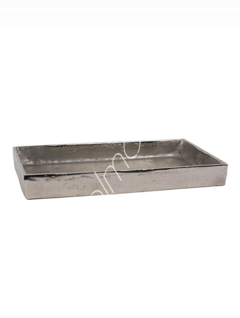Plate w/handle ALU RAW/NI 46x25x7