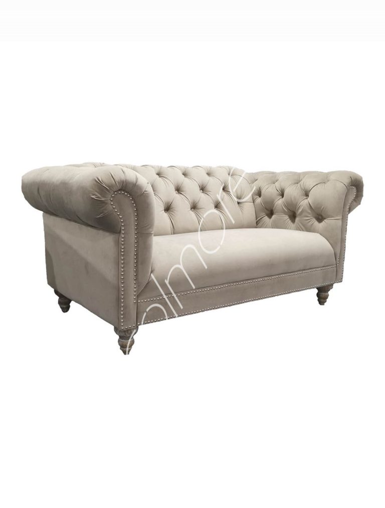 Sofa Silvia 2 seat natural velvet 162x85x77
